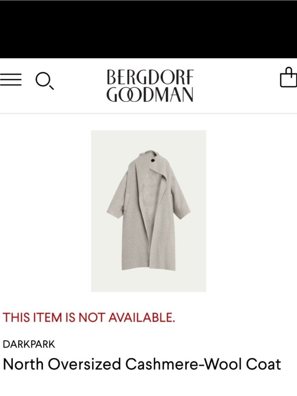 North Oversized Cashmere-Wool Coat